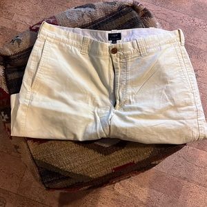 J Crew sun washed shorts, light yellow, size 34